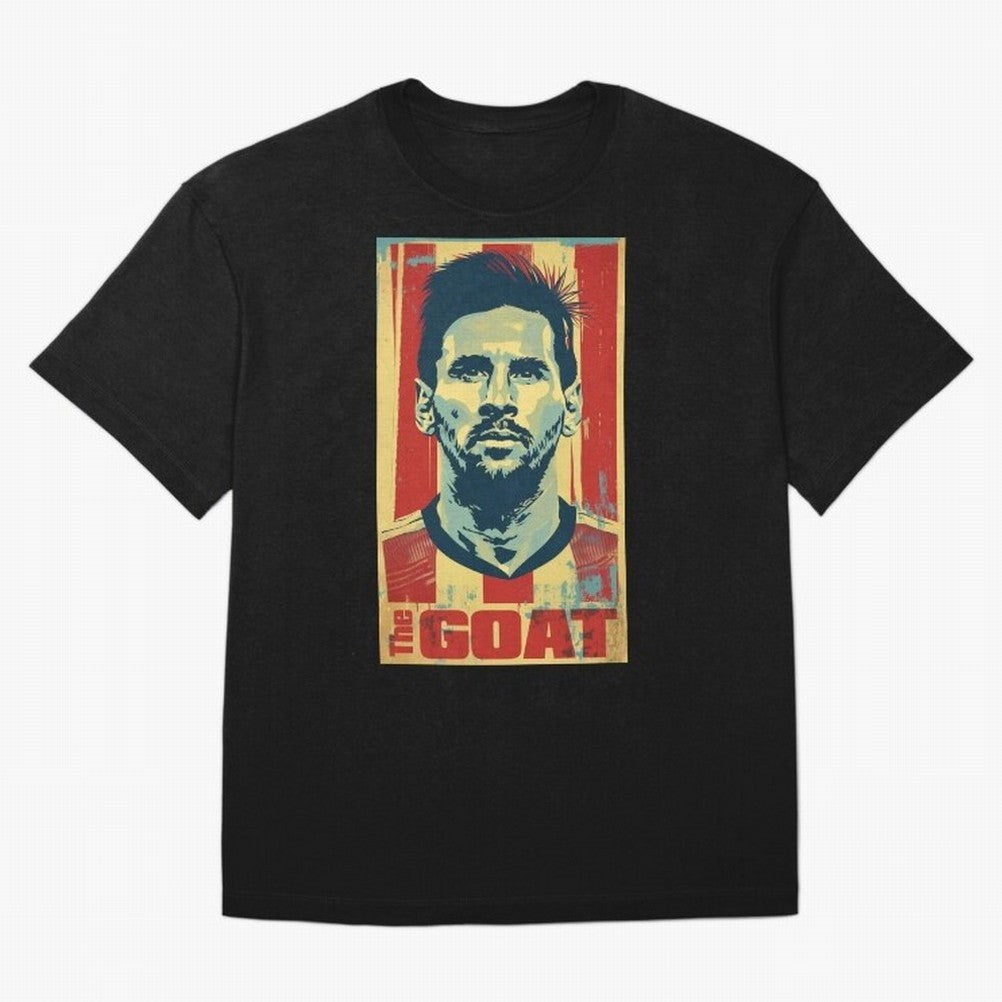 Messi The GOAT Graphic poster design Premium T-Shirt Bring Champion Energy into Match Day Hype around FIFA World Cup 2026 USA Canada Mexico, Cristiano Ronaldo, France, Stadium Chants, National Pride, Trophy Dreams and Unforgettable Football