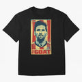 Messi The GOAT Graphic poster design Premium T-Shirt Bring Champion Energy into Match Day Hype around FIFA World Cup 2026 USA Canada Mexico, Cristiano Ronaldo, France, Stadium Chants, National Pride, Trophy Dreams and Unforgettable Football