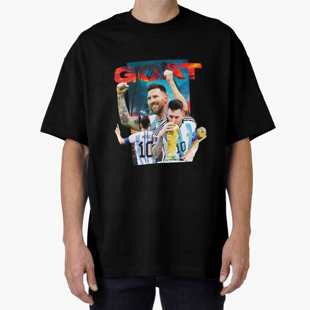 Messi GOAT Premium T-Shirt Show Your Stadium Side during Match Day Hype around FIFA World Cup 2026, Messi and Cristiano Ronaldo, Argentina and Brazil, Stadium Memories, Football Loyalty, International Chants and Championship Tradition; Created for