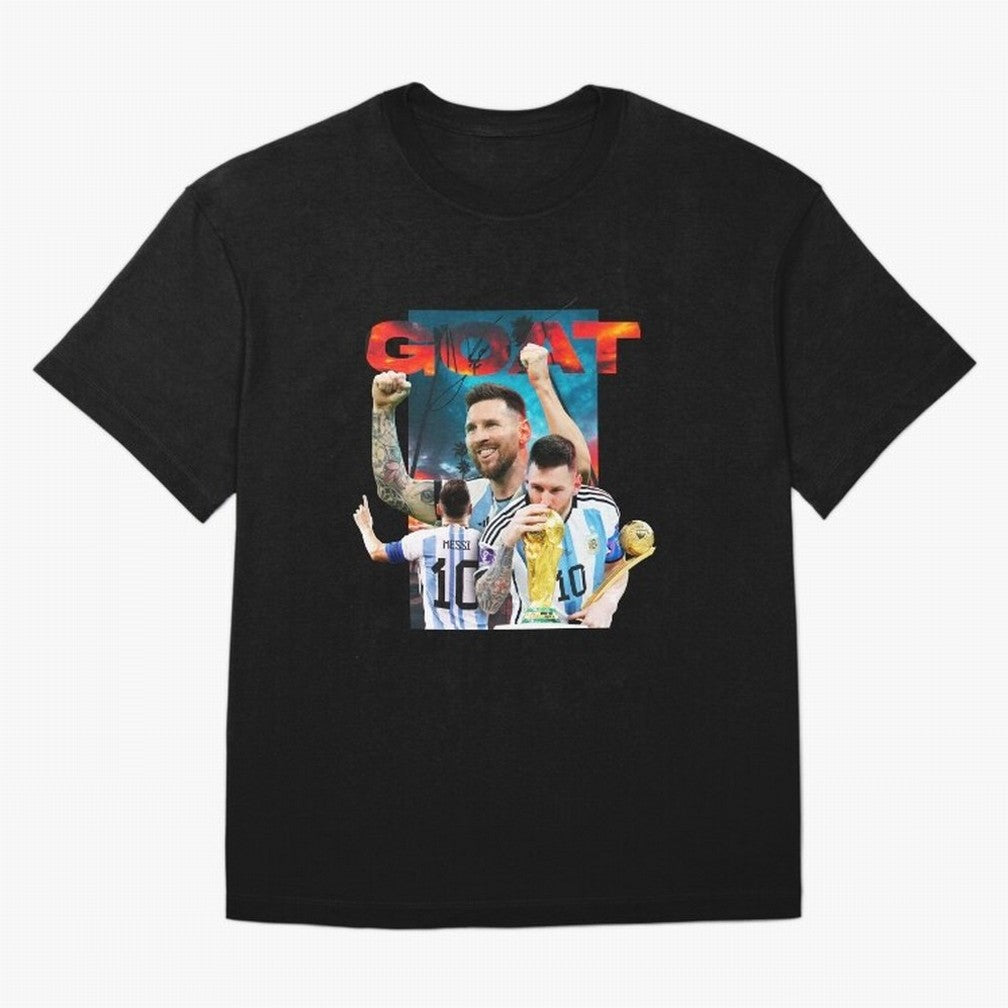 Messi GOAT Premium T-Shirt Show Your Stadium Side during Match Day Hype around FIFA World Cup 2026, Messi and Cristiano Ronaldo, Argentina and Brazil, Stadium Memories, Football Loyalty, International Chants and Championship Tradition; Created for