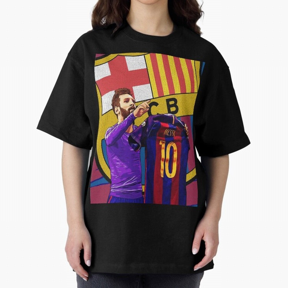 Messi Goat in FC Barcelna Graphic T-Shirt Bring Stadium Energy to Match Day Hype around FIFA World Cup 2026, Mbappe, Portugal, Worldwide Fan Energy, Dramatic Goals, Stadium Lights and Championship Celebrations; Ideal for Passionate Fans Who Love