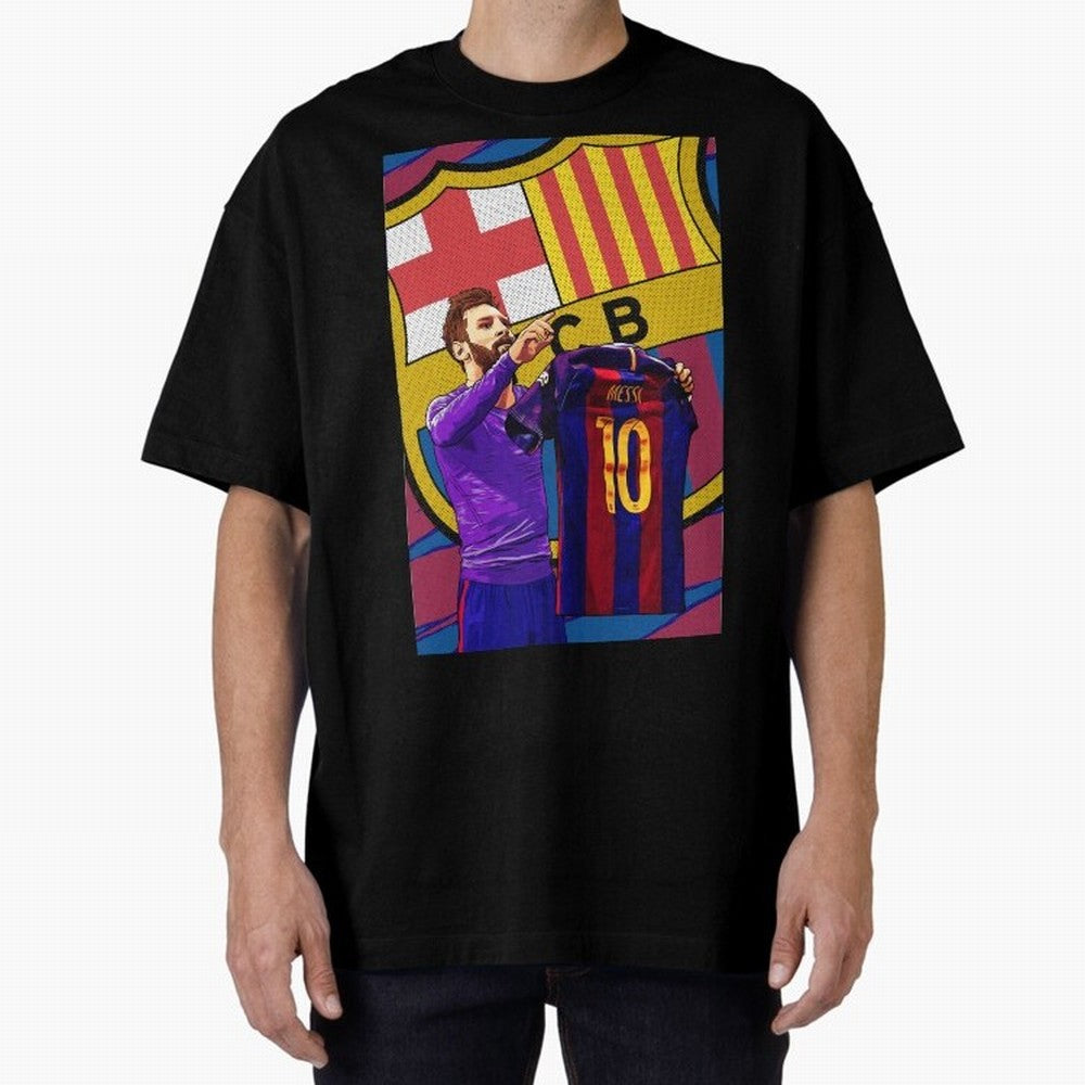 Messi Goat in FC Barcelna Premium T-Shirt Showcase Match Day Hype around FIFA World Cup 2026, Messi and Cristiano Ronaldo, France, Vintage Soccer Flavor, Modern Football Stars, National Flags and Final Night Emotion; Perfect for People Who Love