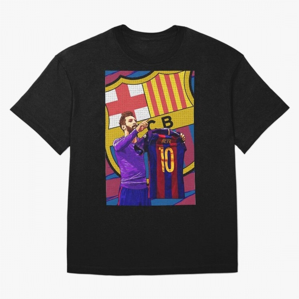 Messi Goat in FC Barcelna Premium T-Shirt Showcase Match Day Hype around FIFA World Cup 2026, Messi and Cristiano Ronaldo, France, Vintage Soccer Flavor, Modern Football Stars, National Flags and Final Night Emotion; Perfect for People Who Love