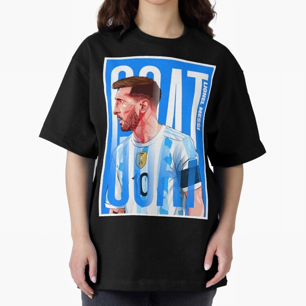 Lionel Messi The GOAT Illustration artwork Premium T-Shirt Honor Champions and Dreams in FIFA World Cup 2026 USA Canada Mexico Built around Mbappe and Neymar, Germany Energy, Vintage Soccer Flavor, Modern Football Stars, National Flags and Final