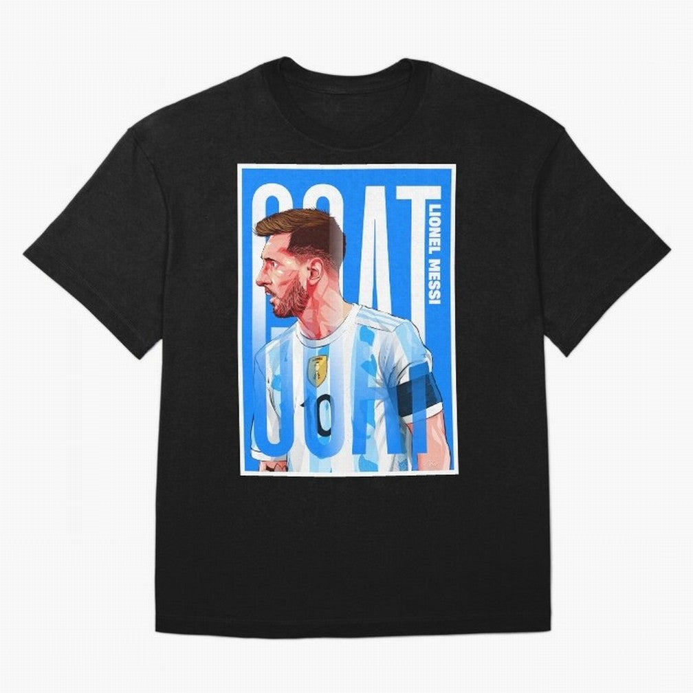 Lionel Messi The GOAT Illustration artwork Premium T-Shirt Honor Champions and Dreams in FIFA World Cup 2026 USA Canada Mexico Built around Mbappe and Neymar, Germany Energy, Vintage Soccer Flavor, Modern Football Stars, National Flags and Final