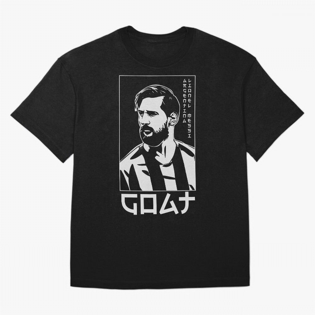 Lionel Messi Japanese Style Portrait art illustration Premium T-Shirt Stand Out with Spirit from Global Football Passion for FIFA World Cup 2026 USA Canada Mexico, Capturing Mbappe and Neymar, France and Portugal, Game Day Rituals, Football