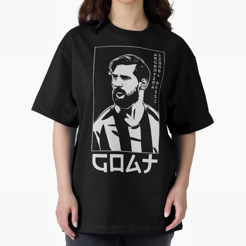 Lionel Messi Japanese Style Portrait art illustration Premium T-Shirt Stand Out with Spirit from Global Football Passion for FIFA World Cup 2026 USA Canada Mexico, Capturing Mbappe and Neymar, France and Portugal, Game Day Rituals, Football