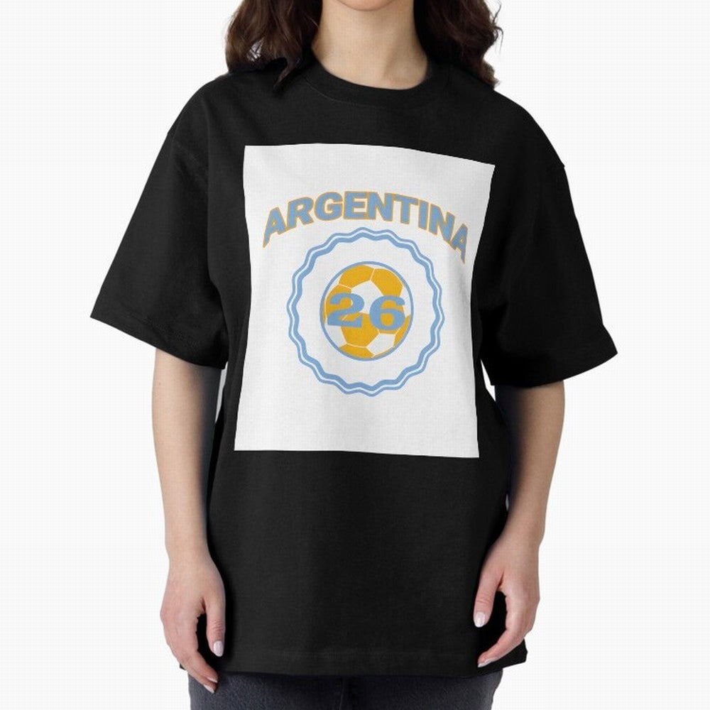 Argentina 2026 world cup soccer badge Premium T-Shirt Feel the Trophy Chase of Global Football Passion for FIFA World Cup 2026, Inspired by CR7 and Messi, France, Stadium Chants, National Pride, Trophy Dreams and Unforgettable Football Memories;