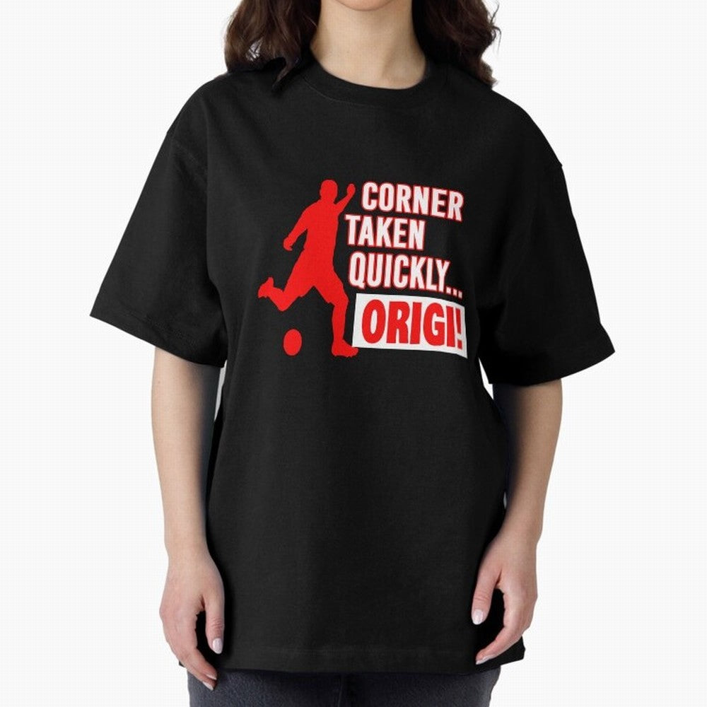 Corner Taken Quickly Origi (Red) Essential T-Shirt Honor the Football Icons of FIFA World Cup 2026 USA Canada Mexico Spirit, Featuring Spain, Haaland and Mbappe, Match Day Excitement, Supporter Culture, Golden Goals and Global Football Passion;