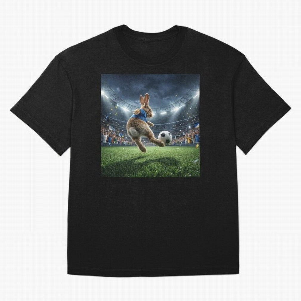 Rabbit Is Veritable Messi on the Soccer Pitch Oversized T-Shirt Relive Legendary Nights from the FIFA World Cup 2026 Group Stage Journey through Messi, Neymar and Mbappe Highlights, France and Portugal Pride, Retro Football Energy, Iconic