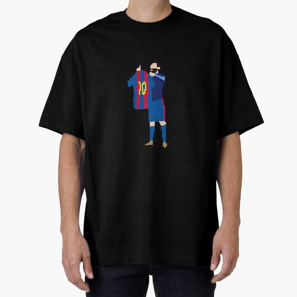 Messi Iconic Celebration Pixel Classic T-Shirt Celebrate Global Passion for the FIFA World Cup 2026 USA Canada Mexico Journey through Neymar Highlights, Spain and Netherlands Pride, Football Festival Excitement, Trophy Ambitions, Country Rivalries