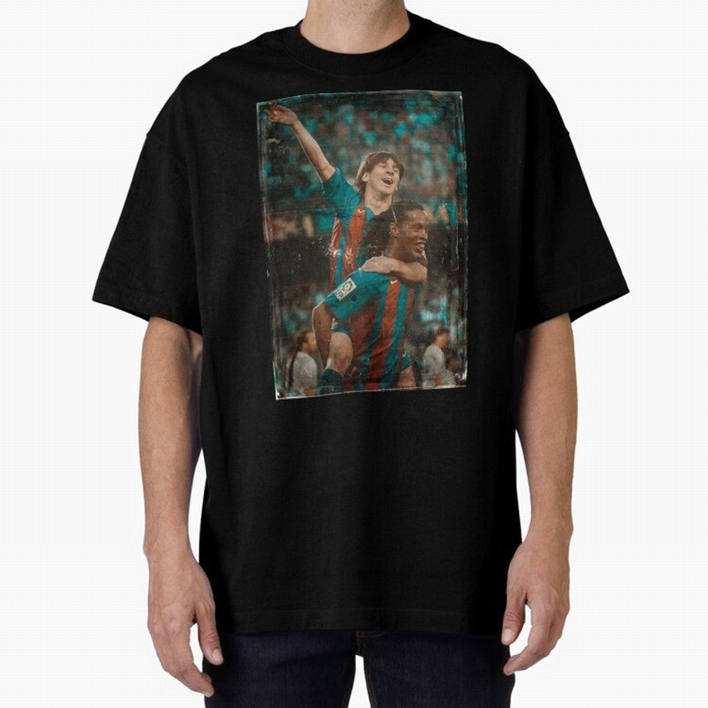 Messi and Ronaldinho Celebration Classic T-Shirt Back the Journey through the FIFA World Cup 2026 Journey through Haaland Highlights, France and Portugal Pride, Football Festival Excitement, Trophy Ambitions, Country Rivalries and Star Player Buzz;