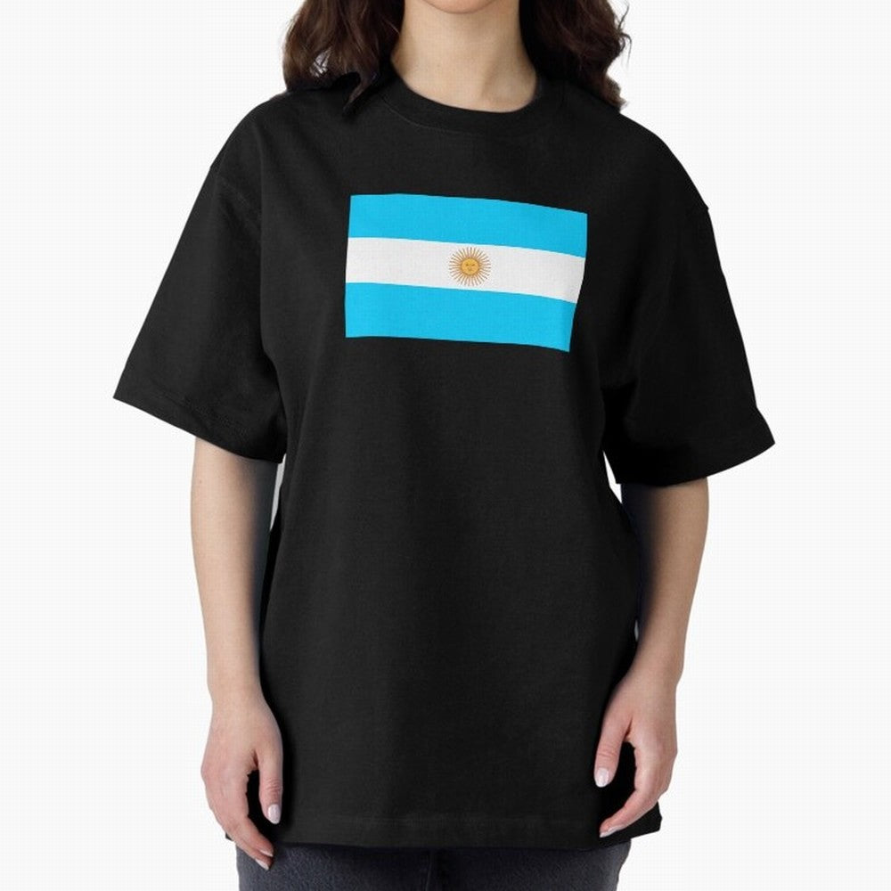 ARGENTINA Oversized T-Shirt Celebrate Classic Football Spirit in FIFA World Cup 2026 for Fans of CR7 and Messi and England and Germany, Bringing Football History, Final Match Energy, Crowd Noise and Once in a Lifetime Moments; Great for Watch