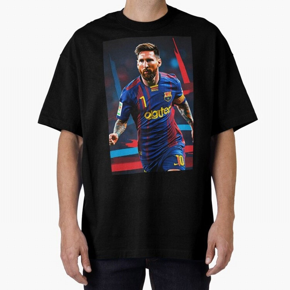 Messi.fcb Oversized T-Shirt Represent Football Lovers during the FIFA World Cup 2026 Journey through Messi, Neymar and Mbappe Highlights, England and Germany Pride, Game Day Rituals, Football Legends, Country Pride and the Road to the Final; Made