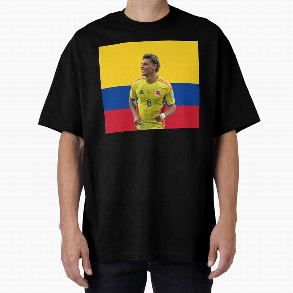 Richard Rios Colombian Flag Oversized T-Shirt Feel International Energy from FIFA World Cup 2026 Centered on CR7, Brazil Energy, Stadium Chants, National Pride, Trophy Dreams and Unforgettable Football Memories; Perfect for People Who Love