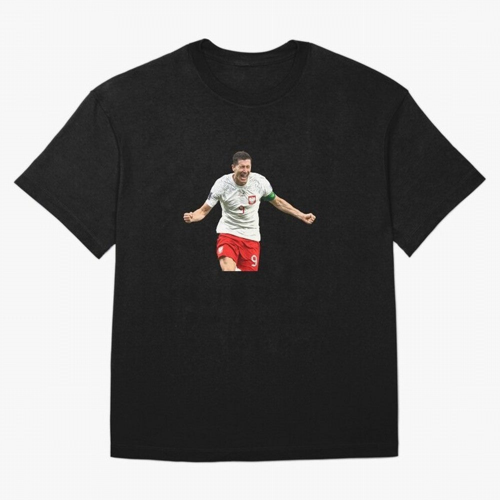 Robert Lewandowski Oversized T-Shirt Stand with Match Day Hype around FIFA World Cup 2026 USA Canada Mexico, Neymar, Haaland and Cristiano Ronaldo, Netherlands, Supporter Pride, Iconic Celebrations, Legendary Names and Global Match Day Energy;
