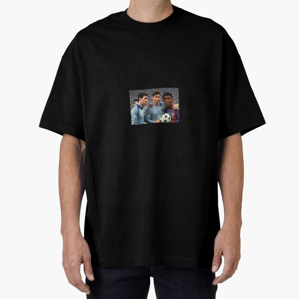 History Oversized T-Shirt Bring Legendary Rivalry Energy to FIFA World Cup 2026 Spirit, Filled with France, Mbappe and Neymar, Championship Spirit, Famous Goals, Roaring Crowds and International Football Unity; Ideal for Fans Who Follow Messi,