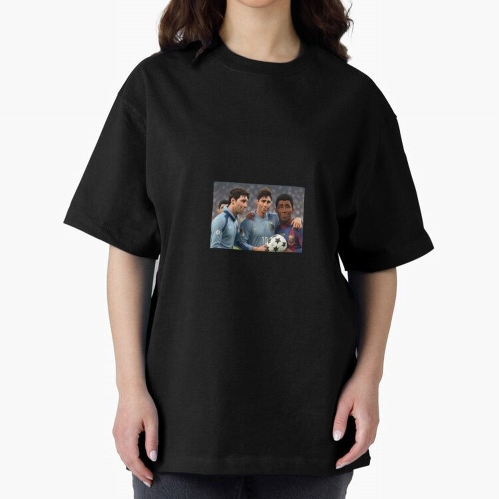 History Oversized T-Shirt Bring Legendary Rivalry Energy to FIFA World Cup 2026 Spirit, Filled with France, Mbappe and Neymar, Championship Spirit, Famous Goals, Roaring Crowds and International Football Unity; Ideal for Fans Who Follow Messi,