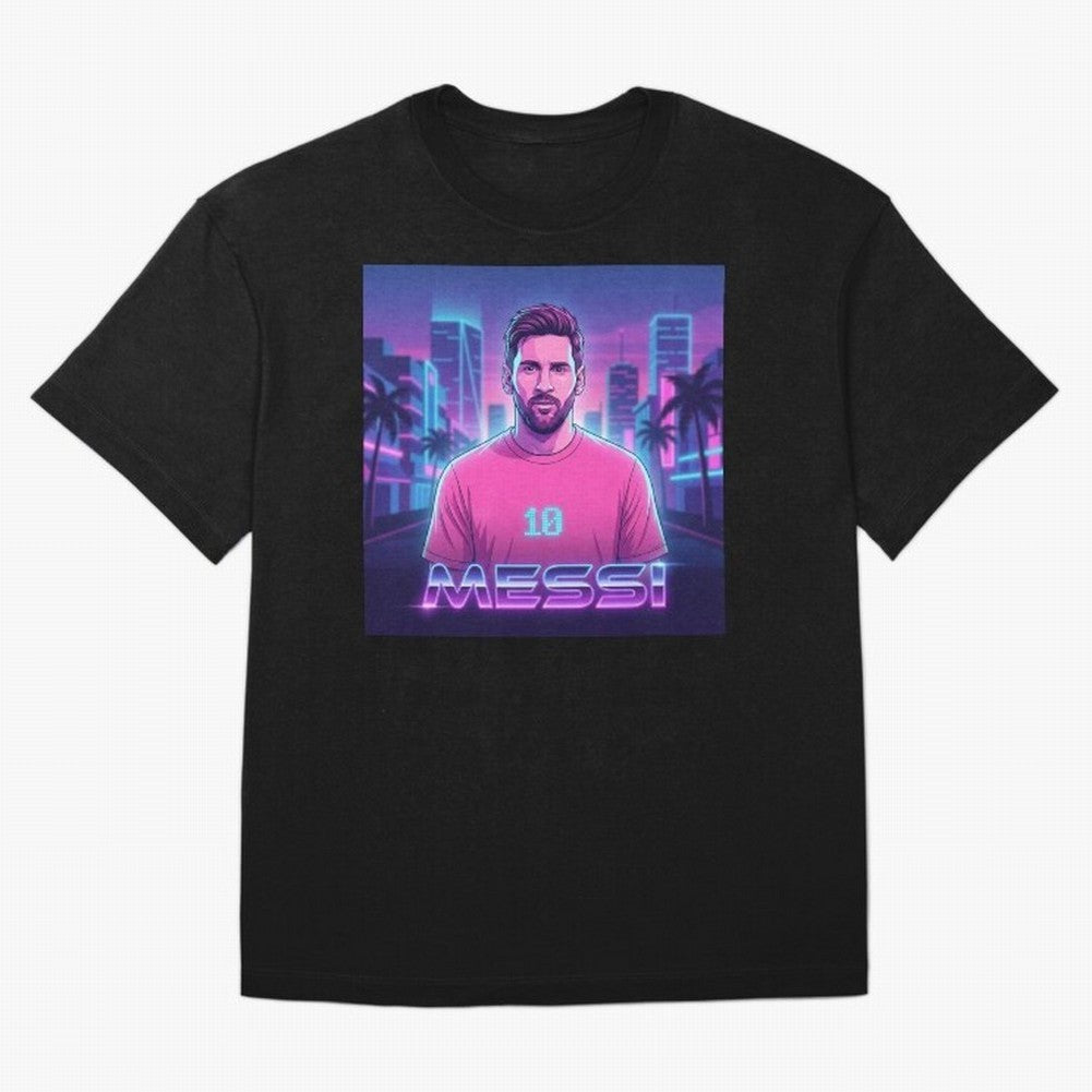 Inter Miami? Football Legend Messi Cyberpunk Retro Futurist Design (Version 2) Classic T-Shirt Bring Champion Energy into FIFA World Cup 2026 Group Stage with Haaland, Brazil Energy, Stadium Chants, National Pride, Trophy Dreams and Unforgettable