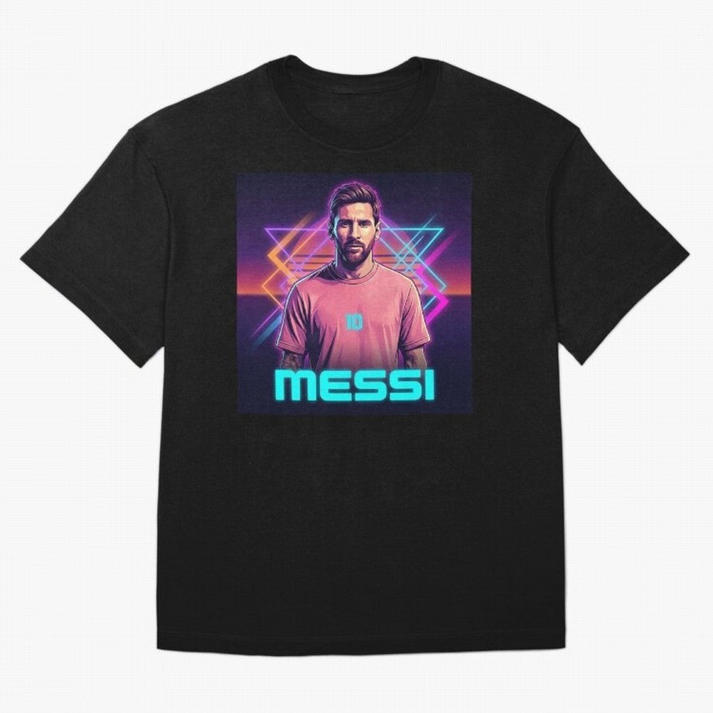 Inter Miami? Football Legend Messi Cyberpunk Retro Futurist Design (Version 5) Classic T-Shirt Back Your Heroes with FIFA World Cup 2026 Group Stage Made for Messi, Neymar and Mbappe, Spain and Netherlands Energy, Goal Celebration Energy, Supporter