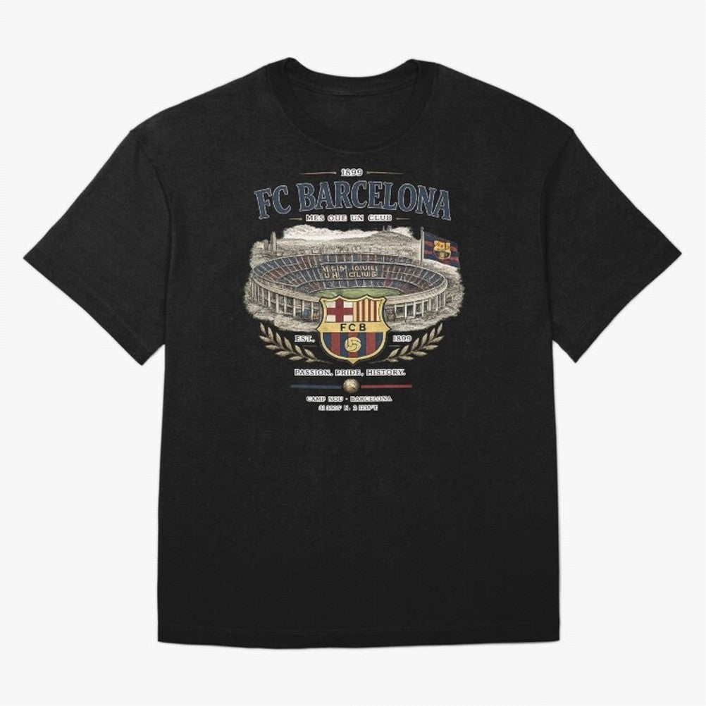 FC Barcelona Vintage Football Streetwear Oversized T-Shirt Celebrate Football Heritage in the FIFA World Cup 2026 Group Stage Journey through Messi Highlights, Argentina, France and Brazil Pride, Classic Soccer Heritage, Championship Pressure, Fan