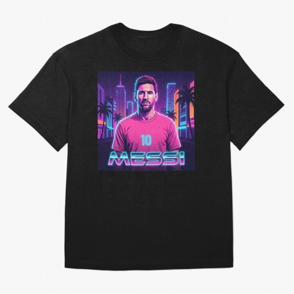 Inter Miami? Football Legend Messi Cyberpunk Retro Futurist Design (Version 4) Classic T-Shirt Join the Global Buzz around the FIFA World Cup 2026 Journey through Cristiano Ronaldo Highlights, Portugal Pride, Retro Football Energy, Iconic