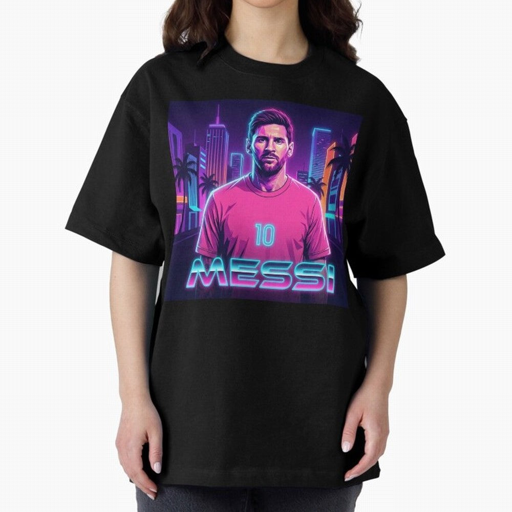 Inter Miami? Football Legend Messi Cyberpunk Retro Futurist Design (Version 4) Classic T-Shirt Join the Global Buzz around the FIFA World Cup 2026 Journey through Cristiano Ronaldo Highlights, Portugal Pride, Retro Football Energy, Iconic