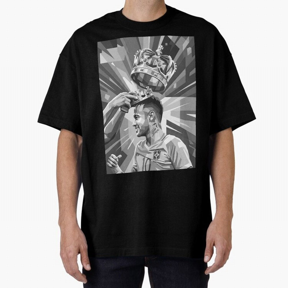 Neymar Grayscale Classic T-Shirt Fuel the Hype around the FIFA World Cup 2026 Journey through Haaland Highlights, England Pride, Sports Nostalgia, International Competition, Famous Players and Unforgettable Victories; Built for Supporters Chasing