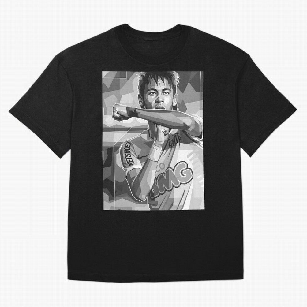 Neymar Grayscale Classic T-Shirt Show Match Day Excitement for FIFA World Cup 2026 USA Canada Mexico Spirit, Capturing France and Portugal, Mbappe, Stadium Memories, Football Loyalty, International Chants and Championship Tradition; Ideal for