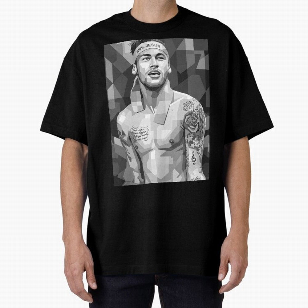 Neymar Grayscale Classic T-Shirt Live the Energy of the FIFA World Cup 2026 USA Canada Mexico Journey through Messi, Neymar and Mbappe Highlights, England, France and Netherlands Pride, Supporter Pride, Iconic Celebrations, Legendary Names and