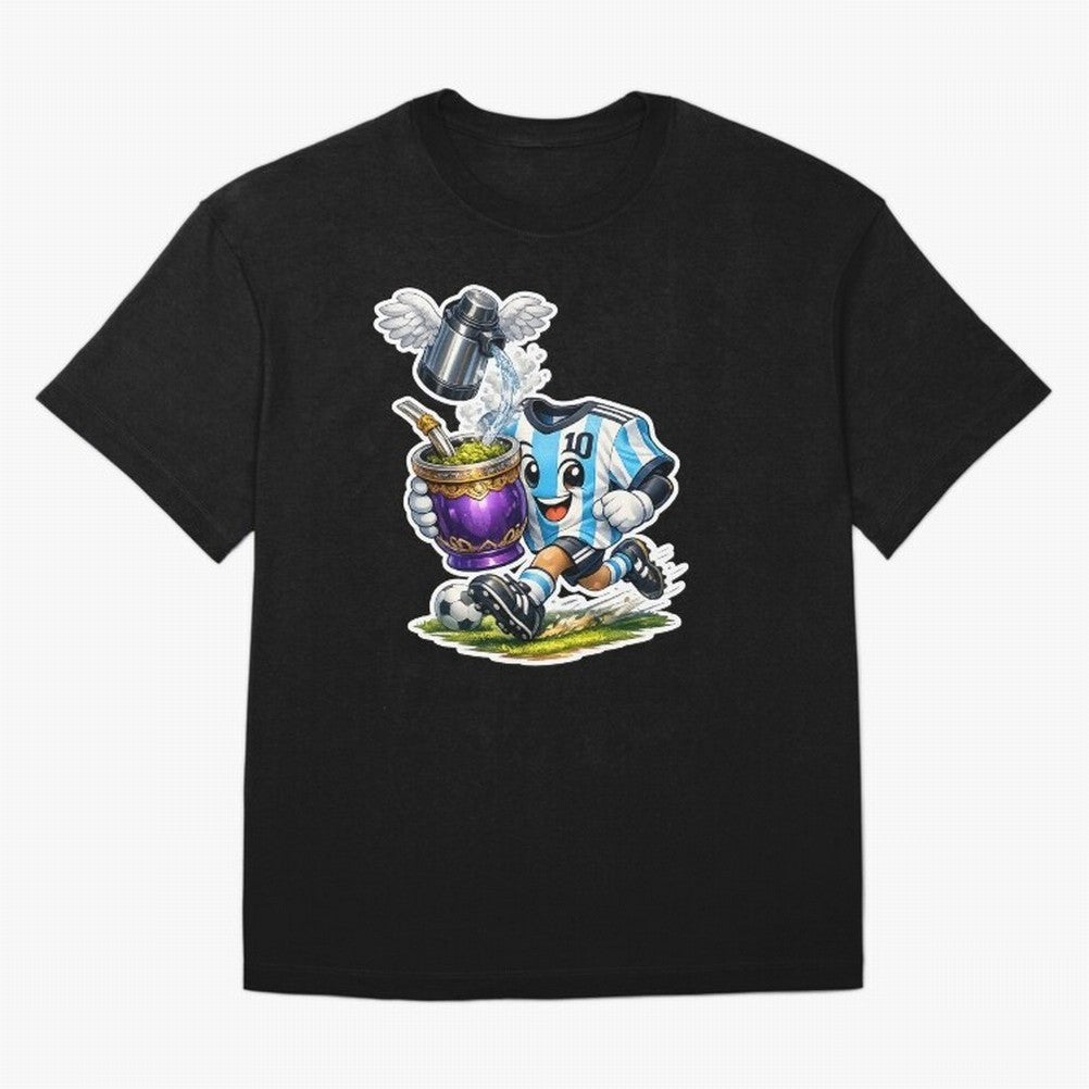 Vamos Argentina ¨C Mate & Football Forever - Argentina Football Mate Mascot - Messi 10 Soccer Fan Art Classic T-Shirt Follow Every Goal of FIFA World Cup 2026 USA Canada Mexico for Fans of Neymar and England, Bringing Football Passion, Legendary