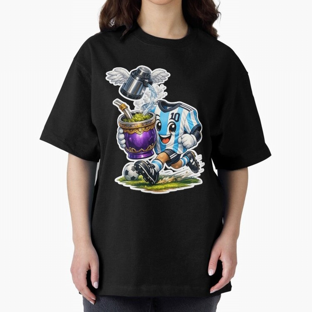 Vamos Argentina ¨C Mate & Football Forever - Argentina Football Mate Mascot - Messi 10 Soccer Fan Art Classic T-Shirt Follow Every Goal of FIFA World Cup 2026 USA Canada Mexico for Fans of Neymar and England, Bringing Football Passion, Legendary