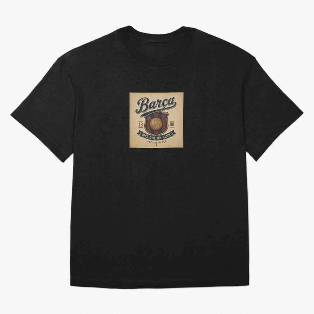 Bar?a Oversized T-Shirt Represent the Passion of Match Day Hype around FIFA World Cup 2026 Group Stage, Messi and Cristiano Ronaldo, France and Portugal, Vintage Soccer Flavor, Modern Football Stars, National Flags and Final Night Emotion; Ideal