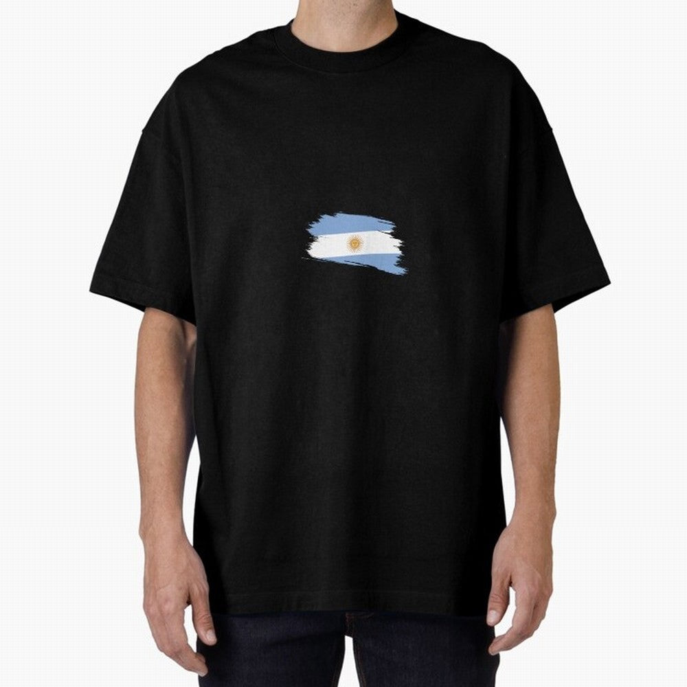 Argentina Oversized T-Shirt Make Your Look Match the FIFA World Cup 2026 USA Canada Mexico Journey through Messi and Cristiano Ronaldo Highlights, England and Germany Pride, Championship Spirit, Famous Goals, Roaring Crowds and International