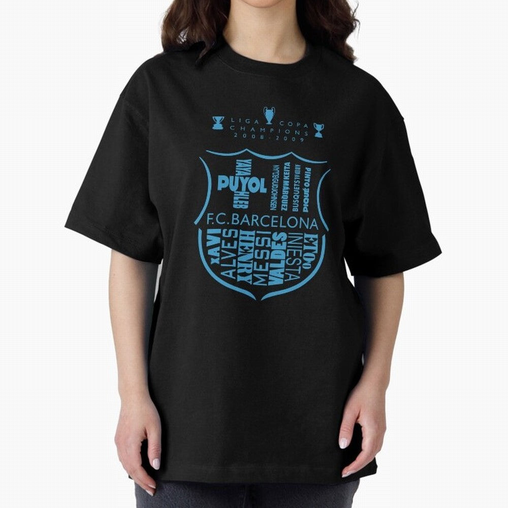 FC Barcelona three-time champion Oversized T-Shirt Bring International Match Energy to FIFA World Cup 2026 USA Canada Mexico for Fans of Messi, Neymar and Mbappe and Brazil, Bringing Game Day Rituals, Football Legends, Country Pride and the Road to