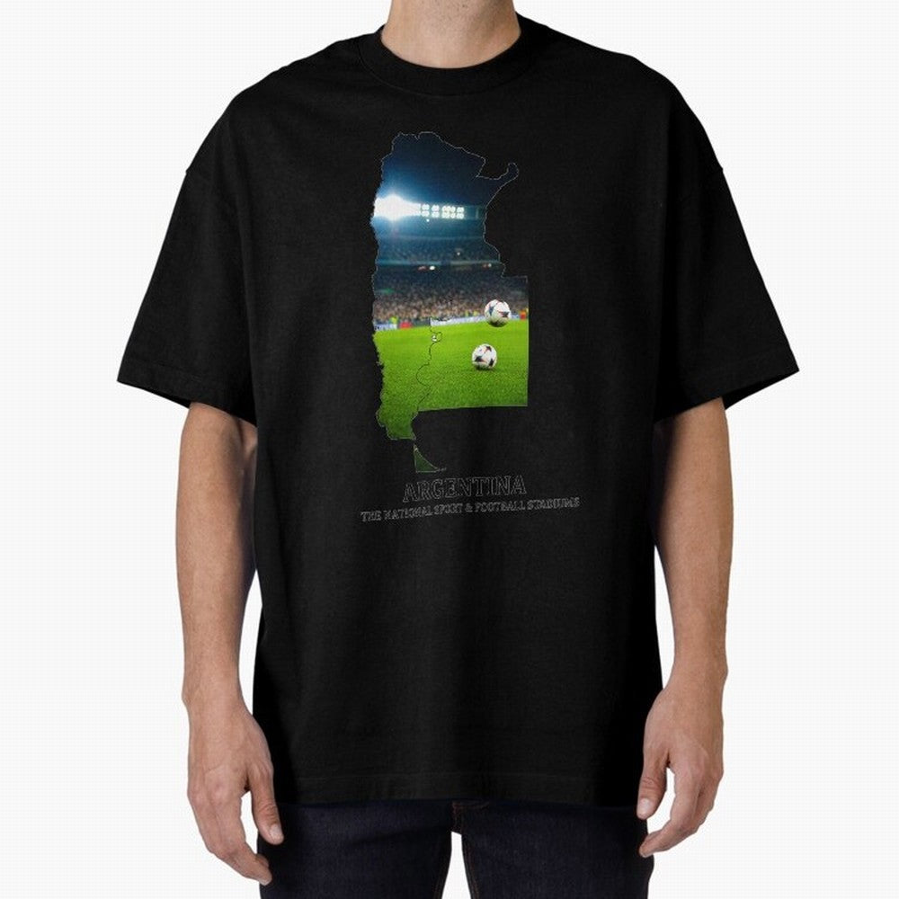 Argentina Map Art - Football Passion & National Stadiums Design Classic T-Shirt Stand Proud for Match Day Hype around FIFA World Cup 2026, Messi and Cristiano Ronaldo, Portugal, Spain and Germany, Goal Celebration Energy, Supporter Heritage,