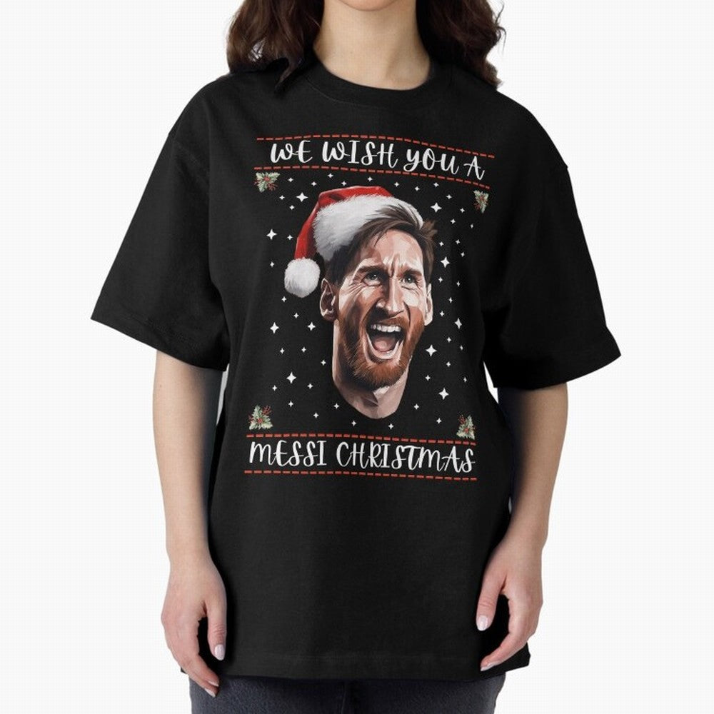 Messi Christmas Funny Football Holiday Classic T-Shirt Embrace Match Day Hype around FIFA World Cup 2026 USA Canada Mexico, Cristiano Ronaldo, Portugal, Football History, Final Match Energy, Crowd Noise and Once in a Lifetime Moments; Ideal for