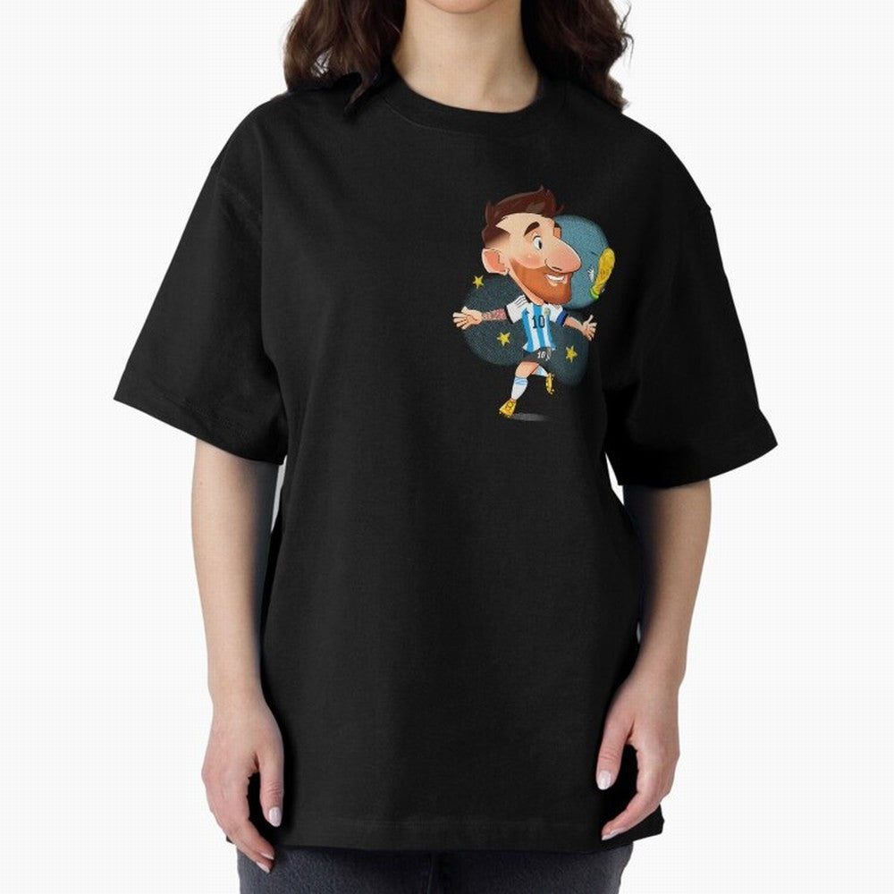 Messi GOAT Oversized T-Shirt Experience FIFA World Cup 2026 Group Stage for Fans of CR7 and Spain and Netherlands, Bringing Tournament Hype, Historic Matchups, Family Viewing Parties and Global Sports Pride; Created for Match Day Parties, Soccer