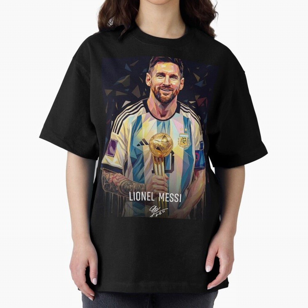 Leonie Messi M10 Football Soccer Player Champion Trophy Glory Classic T-Shirt Follow FIFA World Cup 2026 for Fans of Mbappe and Spain, Bringing Retro Football Energy, Iconic Rivalries, Trophy Chase Drama and Stadium Atmosphere; Perfect for