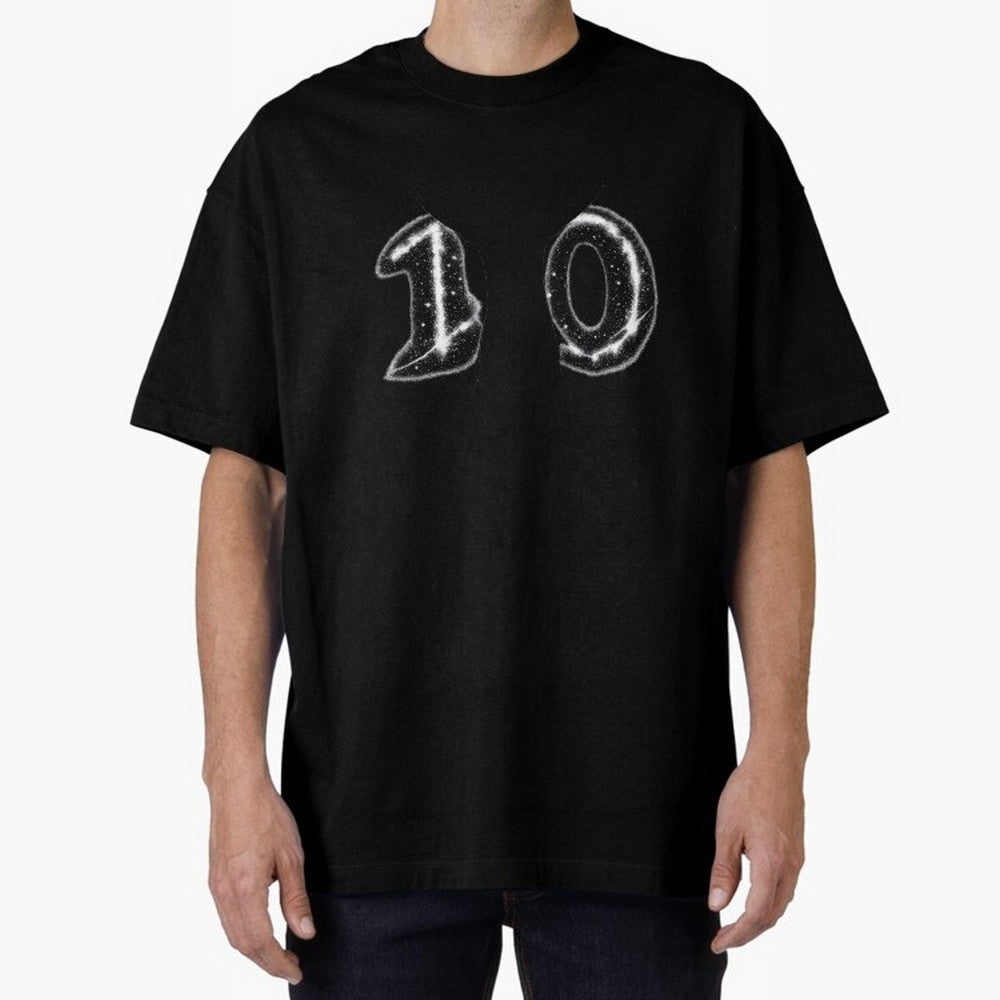 The Astral Ten ¨C Football Legend Design Oversized T-Shirt Bring Stadium Energy to Global Football Passion for FIFA World Cup 2026 Group Stage, Connected to Neymar, Haaland and Cristiano Ronaldo, Brazil, Football Passion, Legendary Performances,