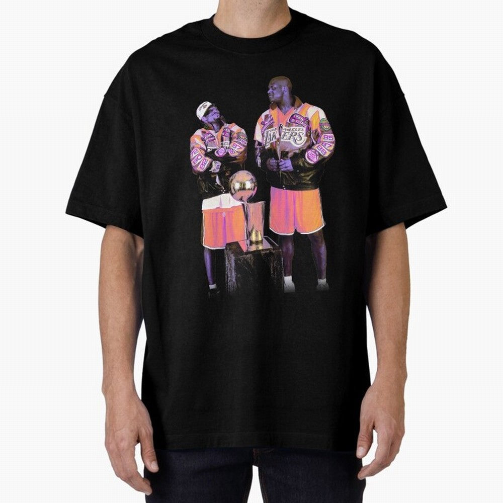 kobe Shaq Oversized T-Shirt Oversized T-Shirt Fuel Your Fan Pride for FIFA World Cup 2026 Spirit, Capturing France, Cristiano Ronaldo, Retro Football Energy, Iconic Rivalries, Trophy Chase Drama and Stadium Atmosphere; Great for Watch Parties,