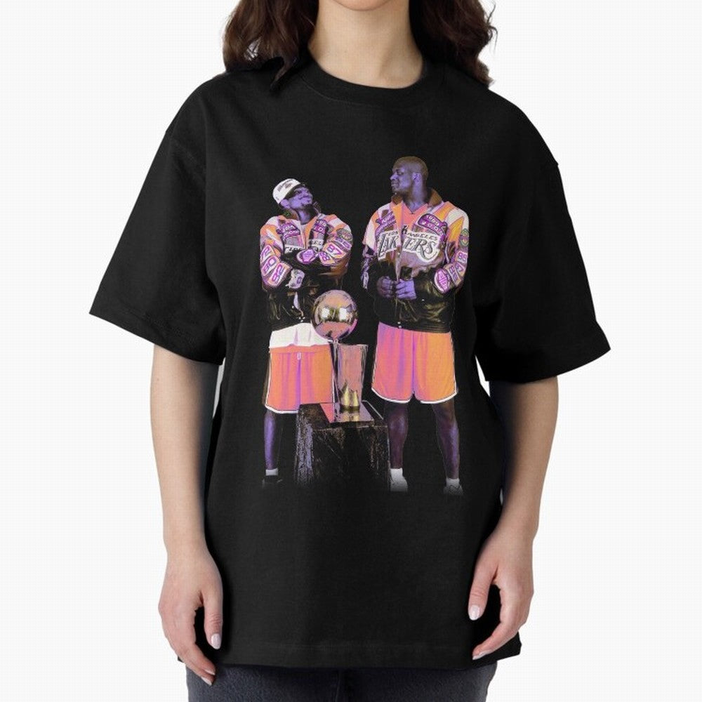 kobe Shaq Oversized T-Shirt Oversized T-Shirt Fuel Your Fan Pride for FIFA World Cup 2026 Spirit, Capturing France, Cristiano Ronaldo, Retro Football Energy, Iconic Rivalries, Trophy Chase Drama and Stadium Atmosphere; Great for Watch Parties,