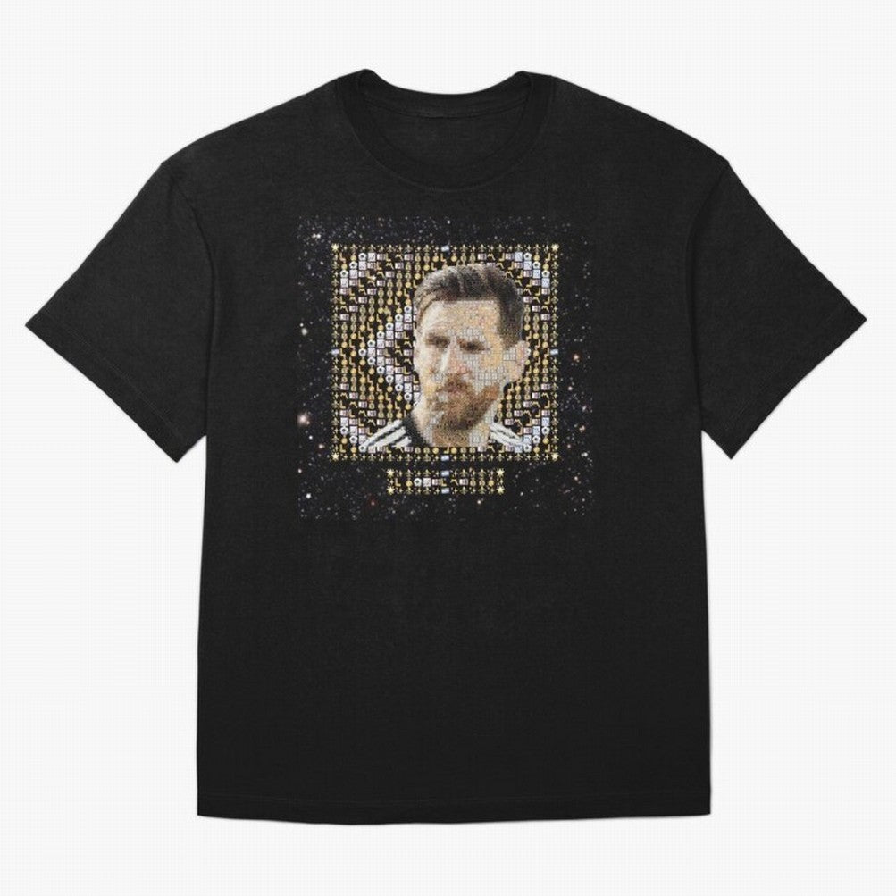GOAT Emojified ¨C Messi-Inspired Visual Tribute | Legendary Football Grid Art | Iconic Symbolism in Emoji Form Oversized T-Shirt Show Your Tournament Heart for FIFA World Cup 2026 Group Stage Spirit, Made for Argentina and Brazil, Mbappe and