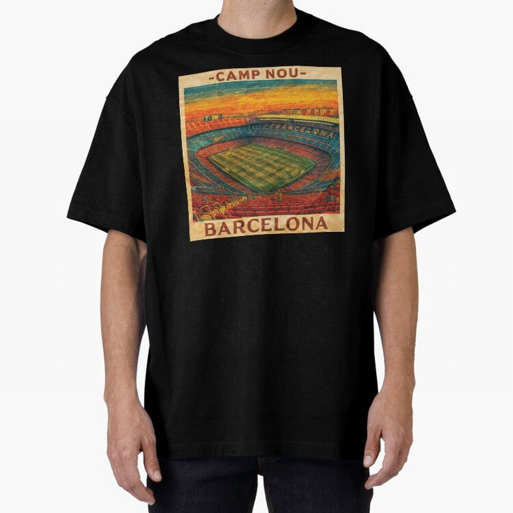 Camp Nou Barcelona FC Classic T-Shirt Celebrate Global Football Passion for FIFA World Cup 2026 Group Stage, with Messi, Neymar and Mbappe, Brazil, Portugal and Argentina, Champion Mindset, Group Stage Buzz, Knockout Tension and Passionate Fan