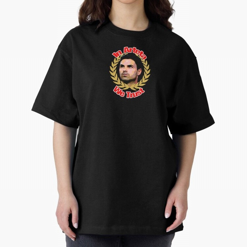 Arsenal - In Arteta We Trust Classic T-Shirt Share Global Football Passion for FIFA World Cup 2026 USA Canada Mexico, Inspired by Neymar, Germany, Vintage Soccer Flavor, Modern Football Stars, National Flags and Final Night Emotion; Made for