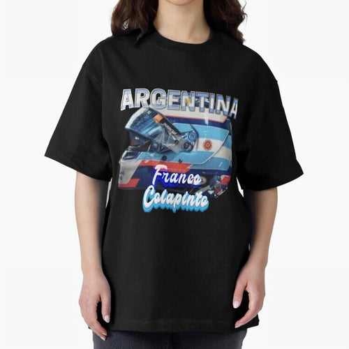 5306 Colapinto Helmet Argentina Oversized T-Shirt Bring Retro Soccer Energy to the FIFA World Cup 2026 Journey through Messi, Neymar and Mbappe Highlights, Argentina and Brazil Pride, Fan Favorite Moments, National Team Passion, Big Match Drama and