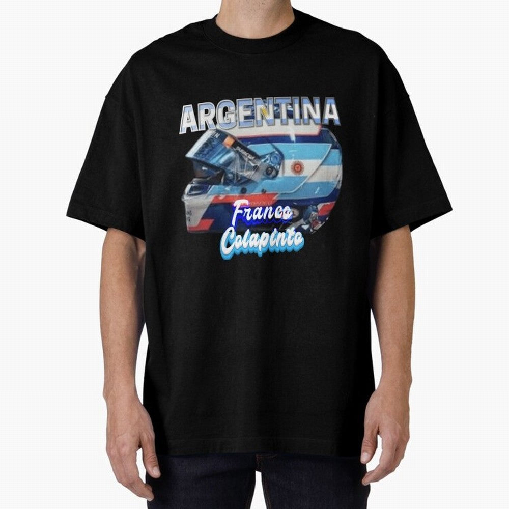 5306 Colapinto Helmet Argentina Oversized T-Shirt Bring Retro Soccer Energy to the FIFA World Cup 2026 Journey through Messi, Neymar and Mbappe Highlights, Argentina and Brazil Pride, Fan Favorite Moments, National Team Passion, Big Match Drama and