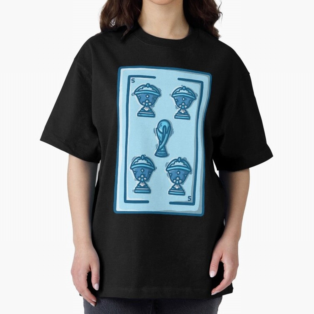 5 de copas - Argentina Classic T-Shirt Bring a Vintage Feel to Global Football Passion for FIFA World Cup 2026, Celebrating Haaland and Mbappe, Brazil, Vintage Soccer Flavor, Modern Football Stars, National Flags and Final Night Emotion; Great for
