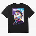 Vinicius Jr. in WPAP Style Essential T-Shirt Feel International Energy from Global Football Passion for FIFA World Cup 2026, Connected to CR7, Argentina, France and Brazil, Classic Soccer Heritage, Championship Pressure, Fan Loyalty and