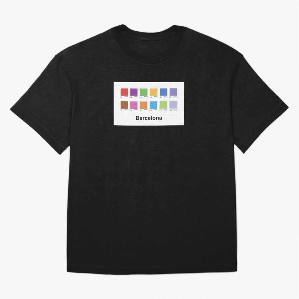 Barcelona Metro Colors Classic T-Shirt Feel Match Day Hype around FIFA World Cup 2026 USA Canada Mexico, Mbappe, Brazil, Goal Celebration Energy, Supporter Heritage, Football Icons and Worldwide Tournament Joy; Ideal for Fans Who Follow Messi,